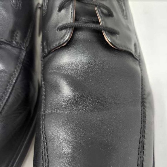 Men\'s 11.5W Clarks Tilden Walk black leather oxford shoes 11.5 Wide main image 5